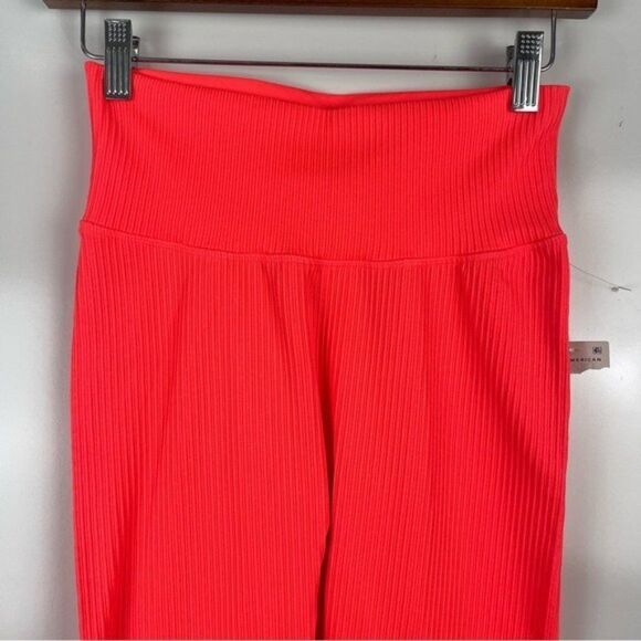 NEW Good American Neon Ribbed High Waist Leggings Size 1/2 Small - Picture 4 of 7